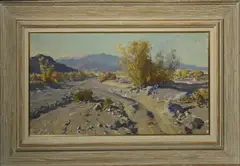 Western landscape by William Darling, Oil on masonite, sold May 2020
