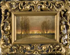 Untitled by Carl Scherres, oil on board, sold Jul 2024