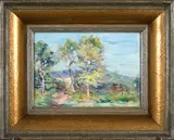 Untitled by Frederic E. Church, oil on board, sold Jul 2024