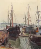 Untitled by Russ Webster, oil on canvas, sold Jul 2024