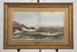End of Castle Rock Marblehead Mass by George Howell Gay, watercolor on paper, sold Jul 2024