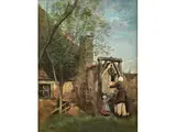 Le Puits by Jean-Baptiste Camille Corot, oil on canvas, sold Dec 2018