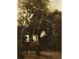 Le Matin Sous les Arbres by Jean-Baptiste Camille Corot, oil on canvas, sold Sep 2019