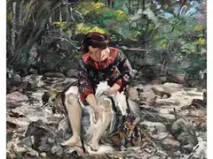 Untitled by Lovis Corinth, oil on canvas, sold Jun 2022