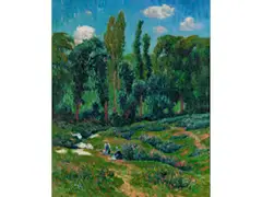 Untitled by Henry Moret, oil on canvas, sold Mar 2026