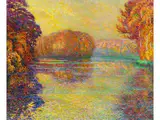Herbst am see by Willy Schlobach, oil on canvas, offered Sep 2025