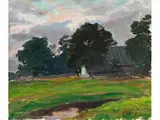 Holländisches Bauernhaus by Max Liebermann, oil on board, offered Jun 2016