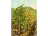 Paysage aux Arbres (landscape) by Chaïm Soutine, oil on panel, sold Mar 2026
