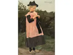 Untitled by Max Liebermann, oil on board, sold Jun 2025