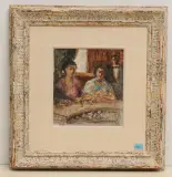 Zwei Frauen by Christoph Aerni, 1983, mixed media, offered Sep 2022