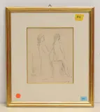 Zwei Frau bei der Toilette by René Victor Auberjonois, pencil, sold Sep 2022
