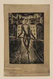 Seiltänzer by Ignaz Epper, 1917, woodcut, sold Sep 2022