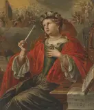 Heilige Cäcilia von Rom by Österreich, um 1650, oil on canvas, sold Jun 2022