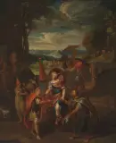 Jakobs Versöhnung by Südniederlande, um 1720 & 30, oil on canvas, sold Jun 2022