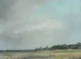 Weite Küstenlandschaft by Anne Packard, oil on board, offered Jun 2022