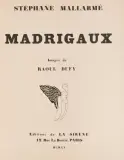 Mallarmé, Stéphane: Madrigaux by Raoul Dufy, pochoir, offered Jun 2022