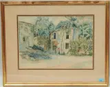 Caserlano bei Sorrento by Karl Gustav Salomon von Bonstetten, watercolor, sold Jun 2022