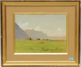 Alplandschaft mit Heuerinnen by François Furet, watercolor, offered Jun 2022