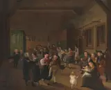 Fränkische Bauernhochzeit by Bayern, 19.Jh., oil on canvas, offered Jun 2022
