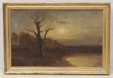Abend auf der Heide by Heinrich Deiters, 1894, oil on canvas, sold Jun 2022
