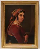 Portrait einer Neapolitanerin by Fr. Epple, 1831, oil on canvas, offered Jun 2022