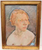Bildnis einer Frau by Julius Hüther, 1929, oil on board, offered Jun 2022