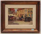 Markt von Brügge by Lucien Jonas, 1904, oil on canvas, sold Jun 2022