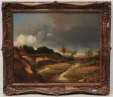 Schaftrieb in Hügellandschaft by Paul Korzinek, 1864, oil on canvas, offered Jun 2022