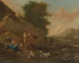 Umkreis Hirten bei der Rast by Jan van Der Meer II, oil on canvas, offered Jun 2022