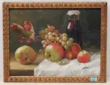 Stillleben mit Äpfeln und Trauben by Minna Süss, 1907, oil on board, offered Jun 2022
