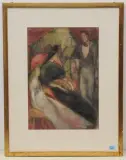 Interieur mit festlicher Gesellschaft by Ilse Häfner-Mode, watercolor, offered Jun 2022