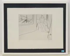 Sitzender by Leiko Ikemura, etching, sold Jun 2022