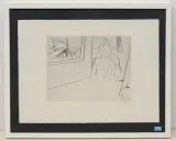Sitzender by Leiko Ikemura, etching, sold Jun 2022
