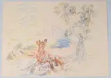 Der Fuchs und die sauren Trauben by Oskar Kokoschka, 1952, color lithograph, offered Jun 2022