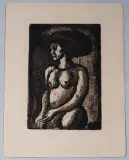 Fille au grand chapeau by Georges Rouault, 1928, etching, offered Jun 2022
