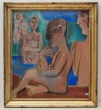 Badende by Edoardo Samartino, gouache, offered Jun 2022