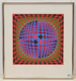 Ohne Titel by Victor Vasarely, color screenprint, sold Jun 2022