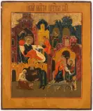 Russisch, 19.Jh by Geburt der Maria, tempera, sold Jun 2022