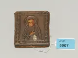 Russisch, um 1905 by Hl. Serafim von Sarow mit Silberoklad, tempera, offered Jun 2022