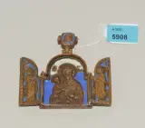 Russisch, 19.Jh by Triptychon Anhängeikone, bronze, sold Jun 2022