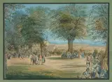 Volksfest bei Bülach by Jakob Eggli, lithograph, sold Jun 2022