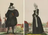 Schweitzerisches Trachten=Cabinet oder allerhand Kleidungen, wie man solche in dem löblichen Schweitzer=Canton Zürch zutragen pflegt by Johann Andreas Pfeffel, etching, sold Jun 2022