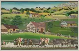 Alpabfahrtstag", 1994 by Willy Keller, oil on board, sold Jun 2022