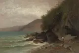 Küstenlandschaft by Gustave Castan, oil on paper, offered Jun 2022