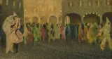 Carnevale by Fausto Agnelli, oil, sold Jun 2022