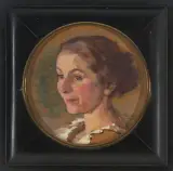 Portrait Hanny Liner, 1925 by Carl senior Liner, oil on panel, offered Jun 2022