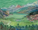 Kalter Tag ob Maloja", 1960 by Turo Pedretti, oil on canvas, sold Jun 2022