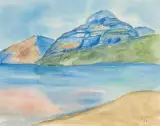 Bergsee by Cuno Amiet, 1948, watercolor, sold Jun 2022