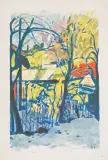 Frühling im Garten by Cuno Amiet, 1949, color lithograph, sold Jun 2022