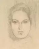 Mädchenportrait by Cuno Amiet, pencil, offered Jun 2022
